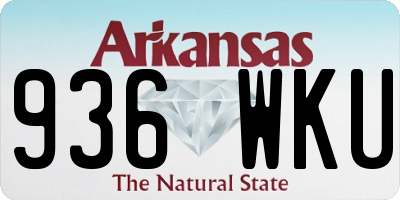 AR license plate 936WKU