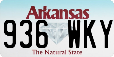 AR license plate 936WKY