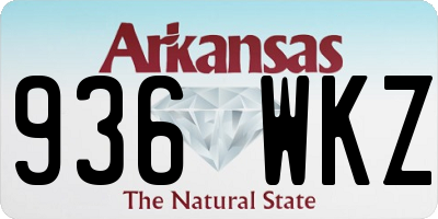 AR license plate 936WKZ