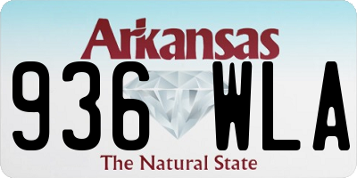 AR license plate 936WLA