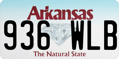 AR license plate 936WLB