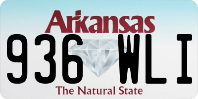 AR license plate 936WLI