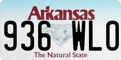 AR license plate 936WLO