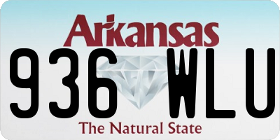 AR license plate 936WLU