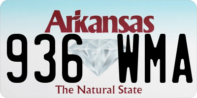 AR license plate 936WMA