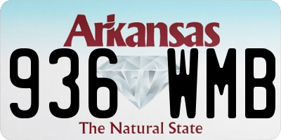 AR license plate 936WMB