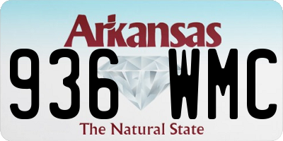AR license plate 936WMC