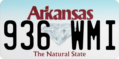AR license plate 936WMI