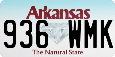 AR license plate 936WMK