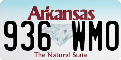 AR license plate 936WMO