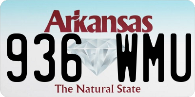 AR license plate 936WMU