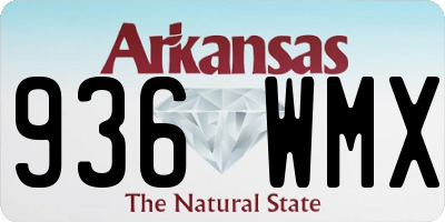 AR license plate 936WMX
