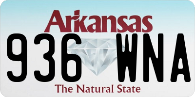 AR license plate 936WNA