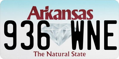 AR license plate 936WNE