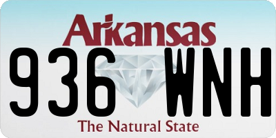 AR license plate 936WNH