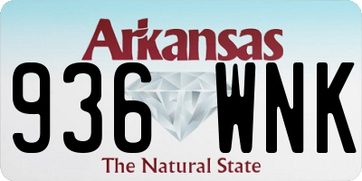 AR license plate 936WNK