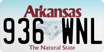 AR license plate 936WNL