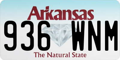 AR license plate 936WNM