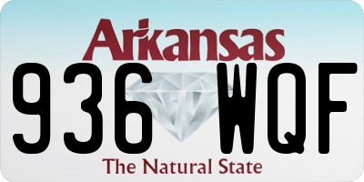 AR license plate 936WQF