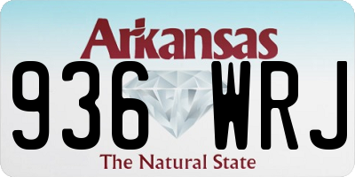 AR license plate 936WRJ