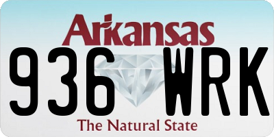 AR license plate 936WRK