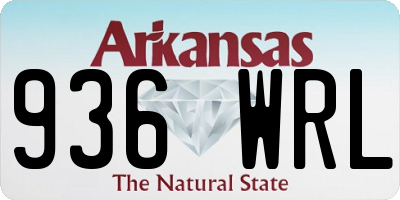 AR license plate 936WRL