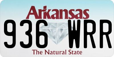 AR license plate 936WRR