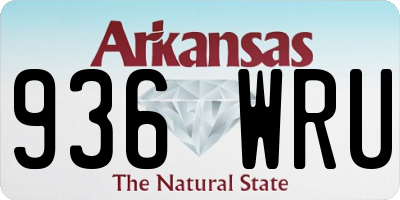 AR license plate 936WRU