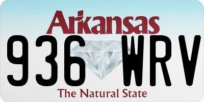 AR license plate 936WRV