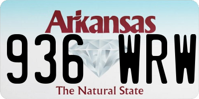 AR license plate 936WRW
