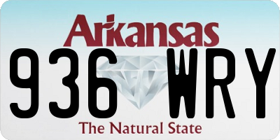 AR license plate 936WRY