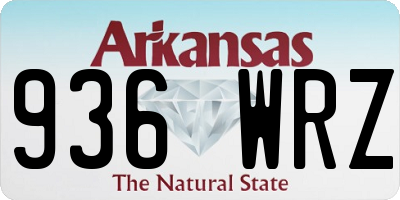 AR license plate 936WRZ