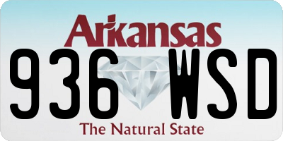 AR license plate 936WSD