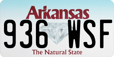 AR license plate 936WSF