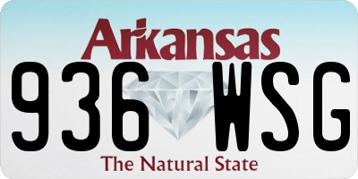 AR license plate 936WSG