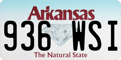 AR license plate 936WSI