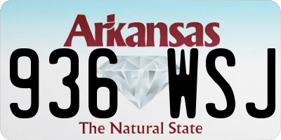 AR license plate 936WSJ