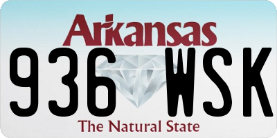 AR license plate 936WSK