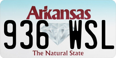 AR license plate 936WSL