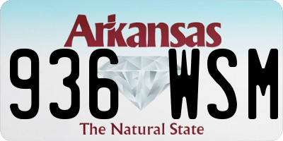 AR license plate 936WSM