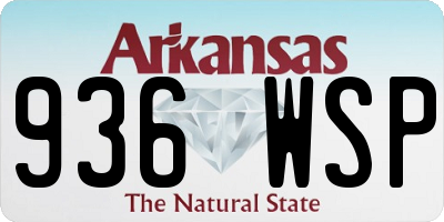 AR license plate 936WSP