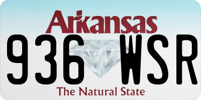 AR license plate 936WSR
