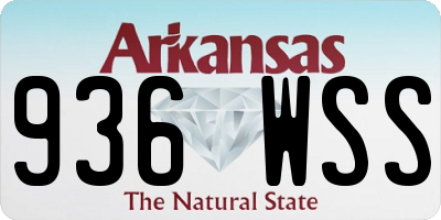 AR license plate 936WSS
