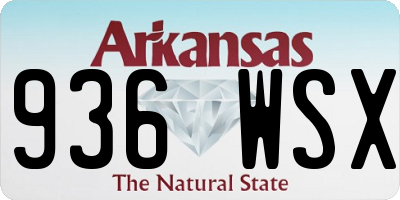 AR license plate 936WSX