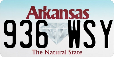 AR license plate 936WSY