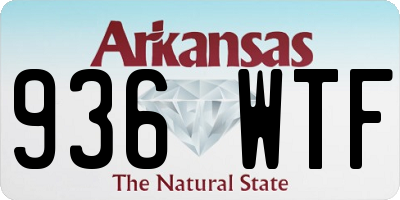 AR license plate 936WTF