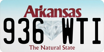 AR license plate 936WTI