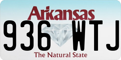 AR license plate 936WTJ