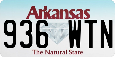 AR license plate 936WTN