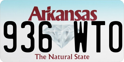 AR license plate 936WTO